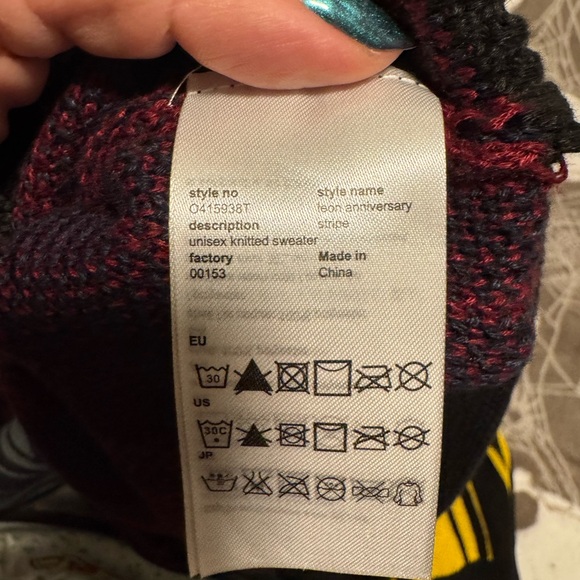 Wesc Multicolor Striped Men's Sweater Unisex Men Large Women X-Large - Picture 6 of 7